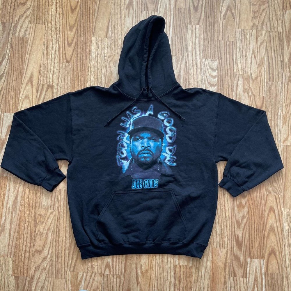 NEW HOT TOPIC ICE CUBE BLACK HOODIE SZ LARGE - Picture 2 of 6